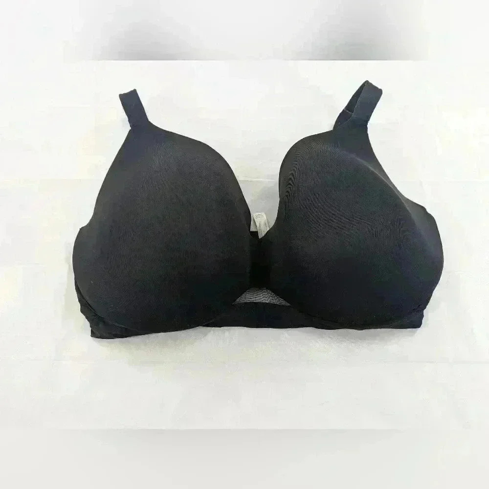 Full Coverage Underwire Lightly Lined Black Bra size 42H Lane Bryant Cacique